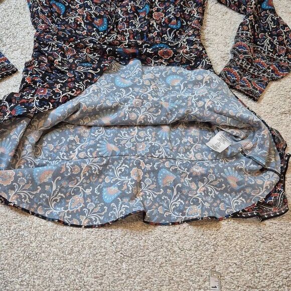 Veronica Beard Jaylene Paisley-Print Ruffle Silk Dress Size 4 - Picture 9 of 9